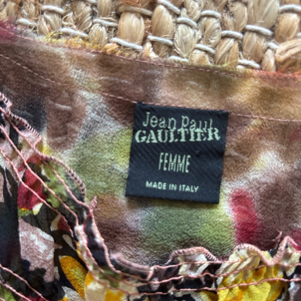 Jean Paul Gaultier vintage floral and watercolor top - Picture 3 of 4